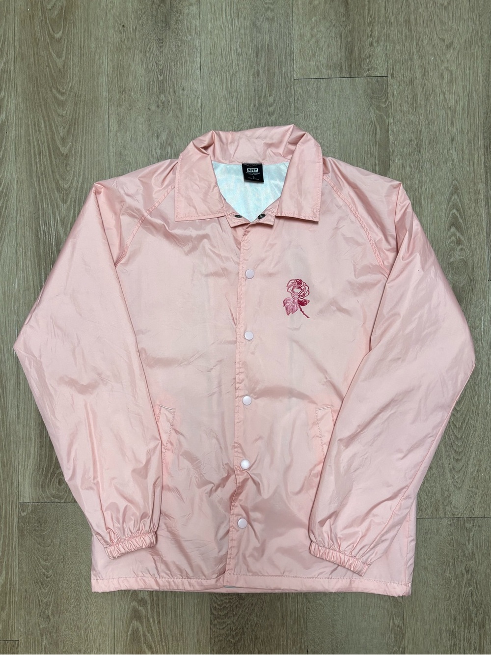 Unisex Pink Lightweight Obey Jacket
